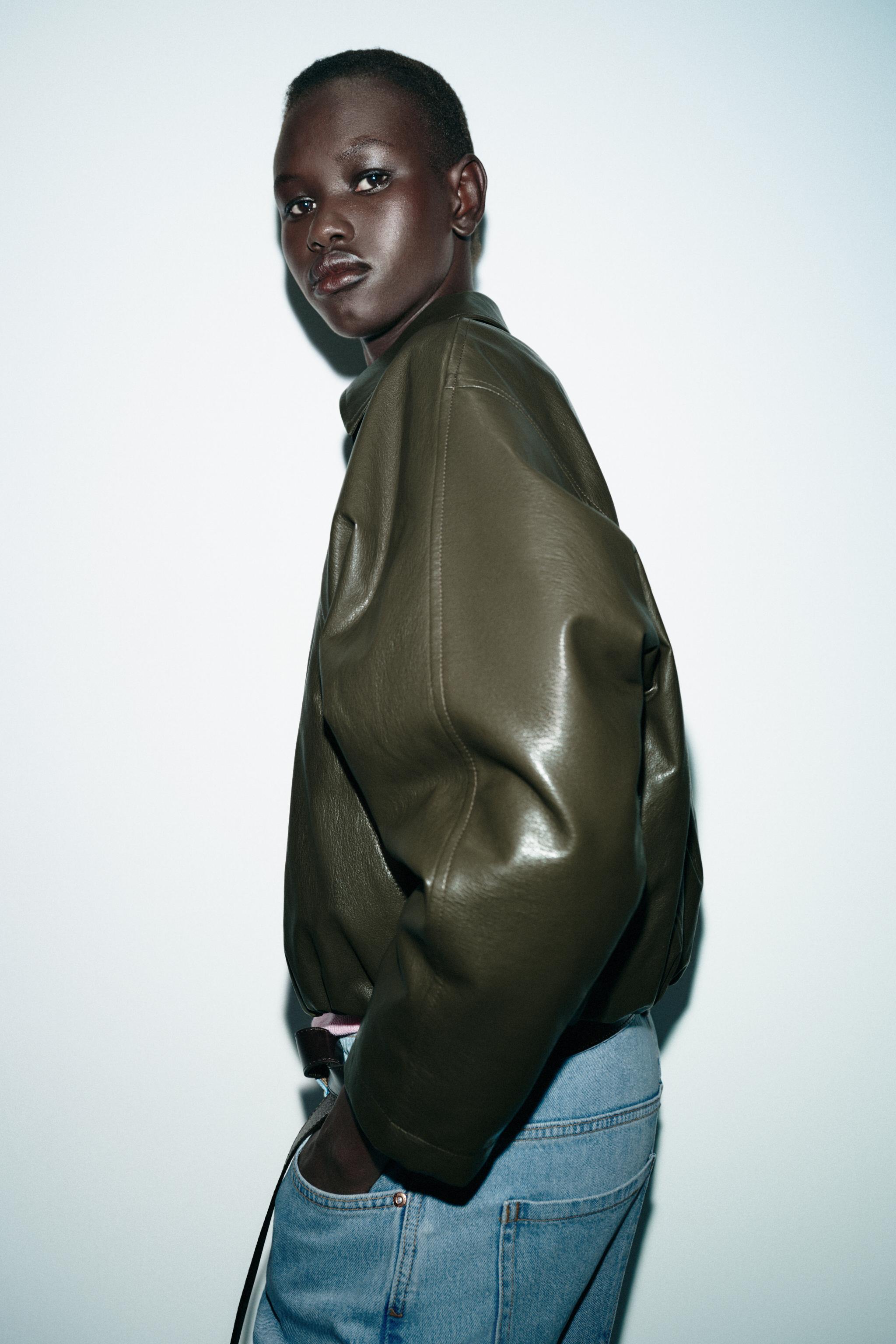BLOUSON BOMBER MATIÈRE SYNTHÉTIQUE
